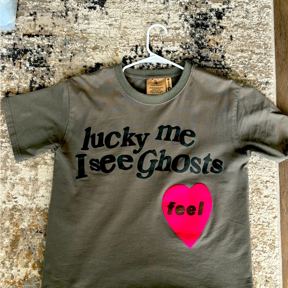 I see ghost by cactus, puff paint, 100% cotton